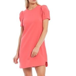 Vince Camuto Short Sleeve Crepe Shift Dress